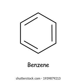 Organic Compound Benzene Structure Icon Logo Stock Illustration ...