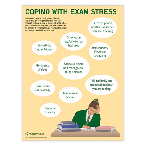 Coping with Exam Stress Poster | School and Social Studies Chart ...
