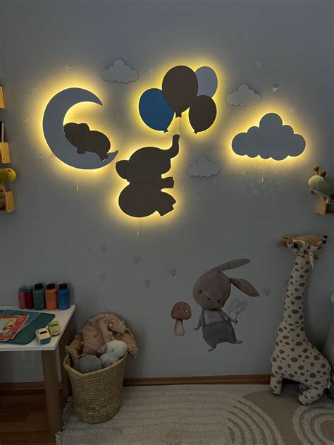 Nursery Lighting Set, Cloud Night Light, Baby Room Decor, Baby Room ...