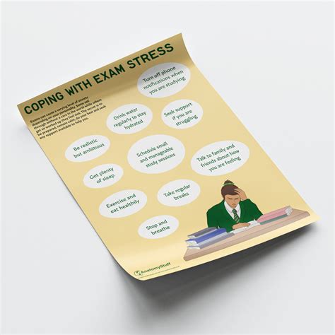 Coping with Exam Stress Poster | PSHE School Education Chart – AnatomyStuff